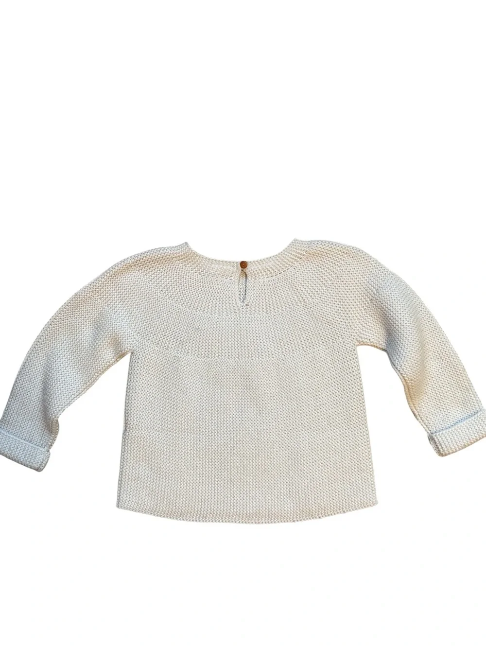 Zara Baby Knit Sweater Round Neckline Cream Size 18-24 Months